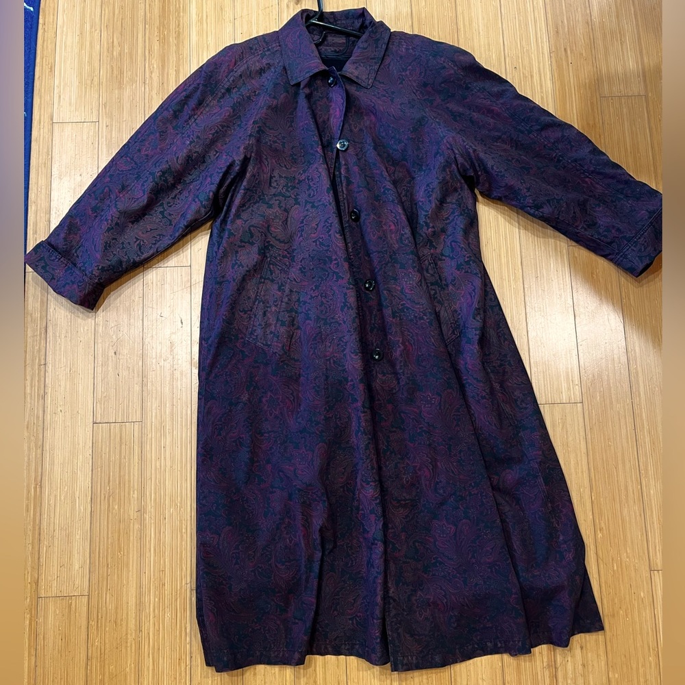London Fog Paisley Trenchcoat